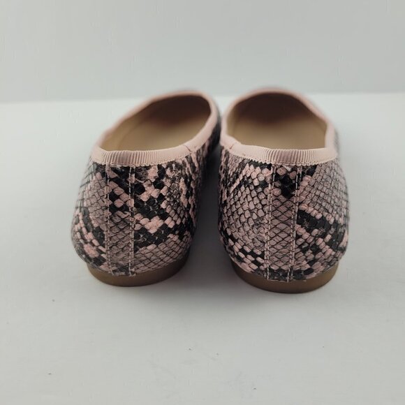 Nordstrom Bp. Bianca Blush Pink Faux Snakeskin Print Ballet Flats 6.5 - Picture 7 of 9